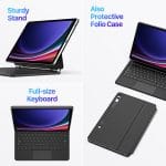 کاور کیبورد دار مدل MK Series مناسب برای تبلت سامسونگ S9 FE Plus