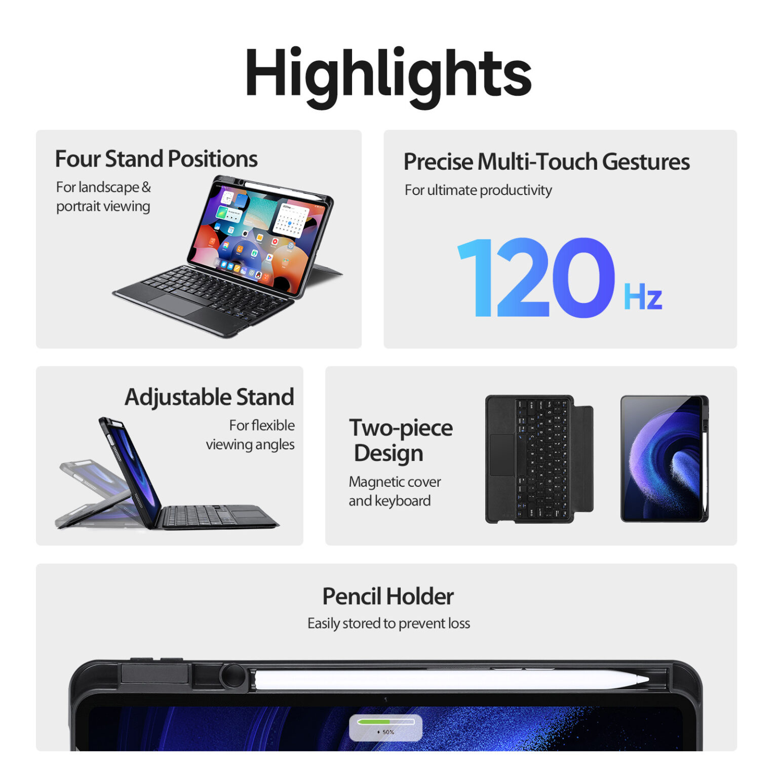 کاور کیبورد دار تبلت شیائومی Pad 6 / 6 Pro 5 کاور کیبورد دار تبلت شیائومی Pad 6 / 6 Pro