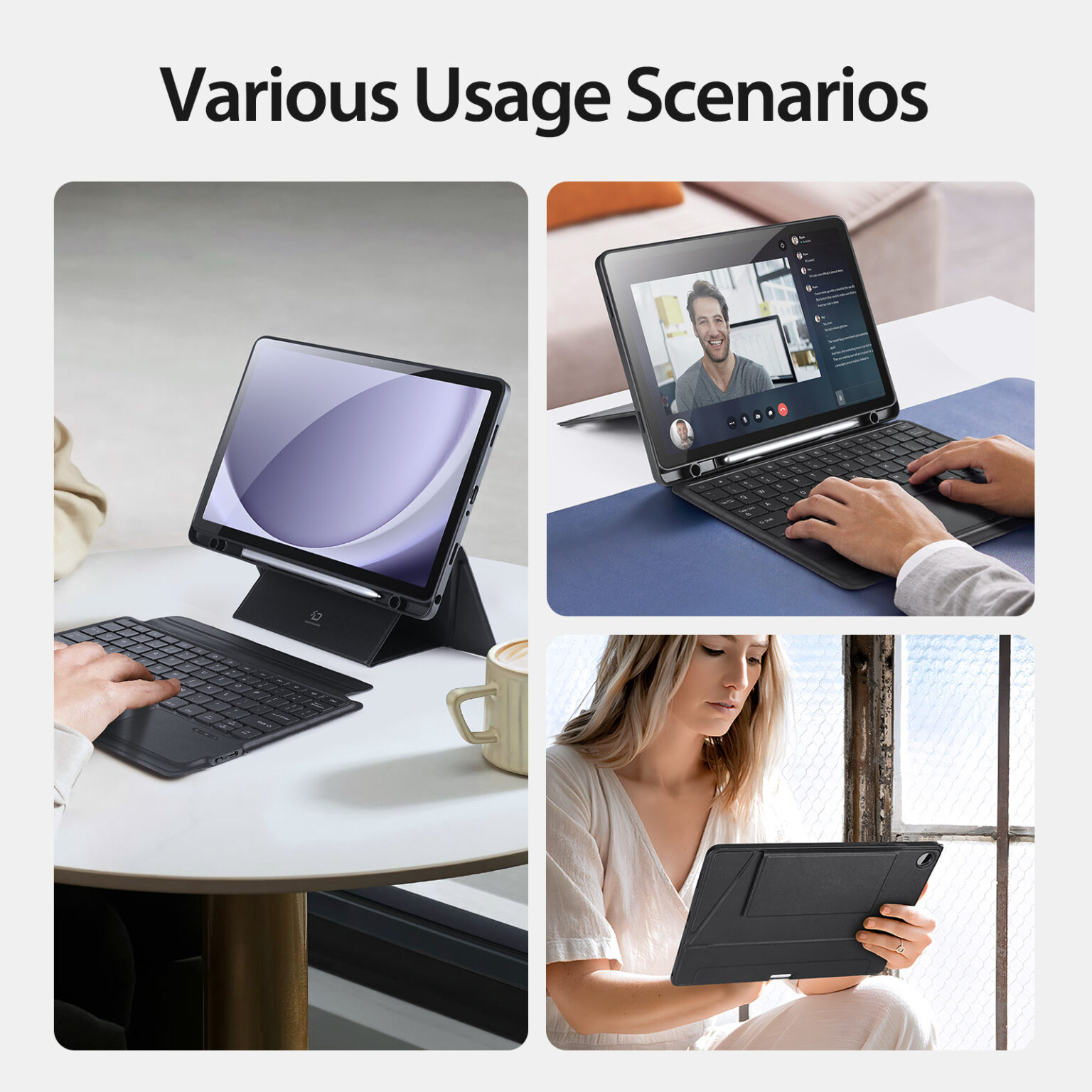 کاور کیبورد دار تبلت سامسونگ A9 Plus 7 کاور کیبورد دار تبلت سامسونگ A9 Plus