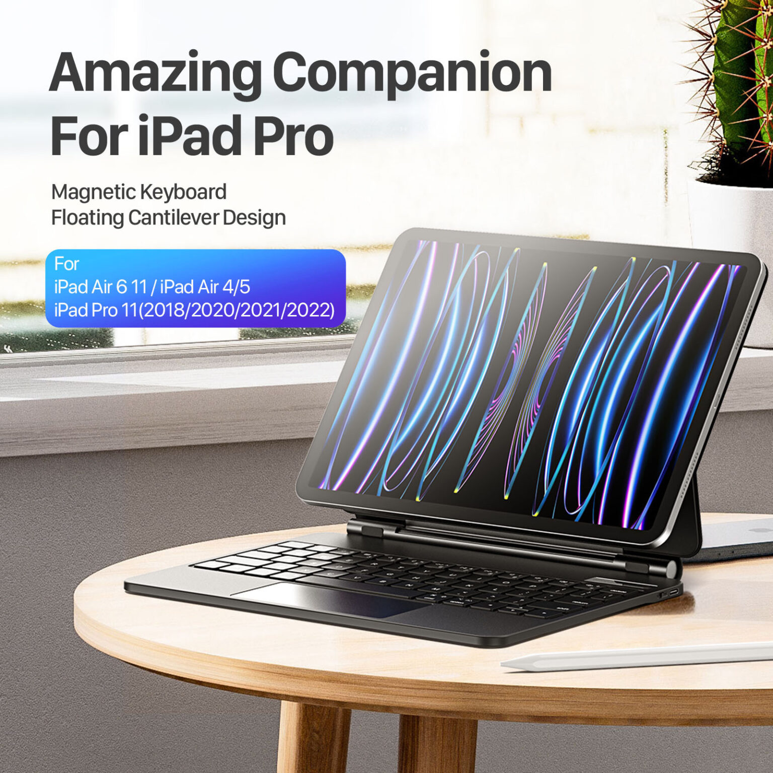 کاور کیبورد دار مدل MK Series مناسب برای آیپد ایر 6 6 کاور کیبورد دار مدل MK Series مناسب برای آیپد ایر 6