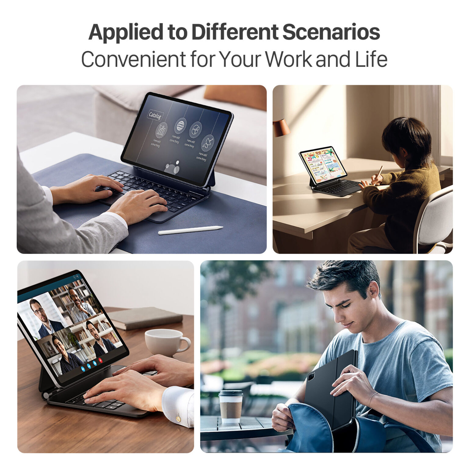 کاور کیبورد دار مدل MK Series مناسب برای آیپد ایر 6 8 کاور کیبورد دار مدل MK Series مناسب برای آیپد ایر 6