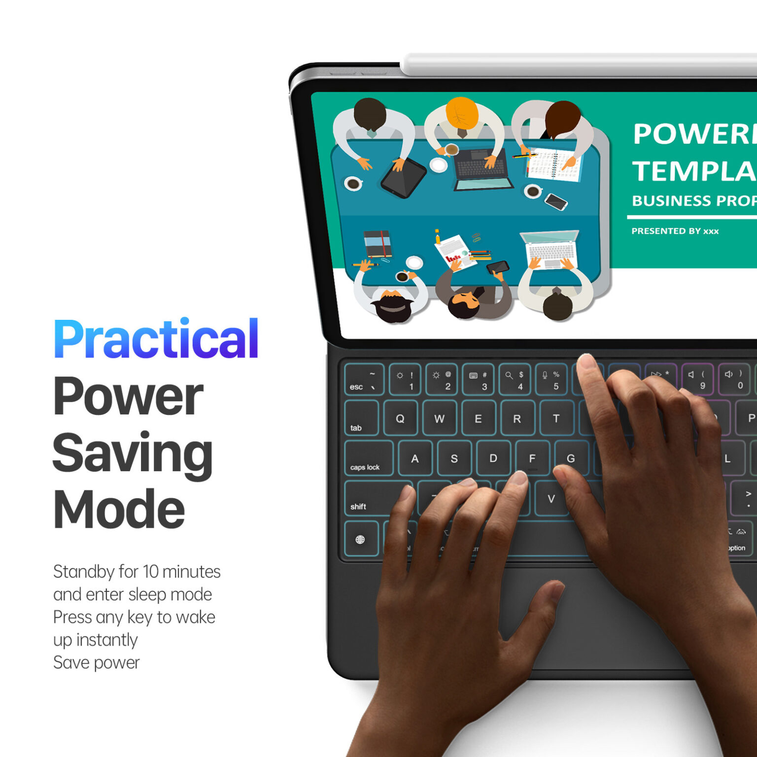 کاور کیبورد دار مدل MK Series مناسب برای آیپد ایر 6 11 کاور کیبورد دار مدل MK Series مناسب برای آیپد ایر 6