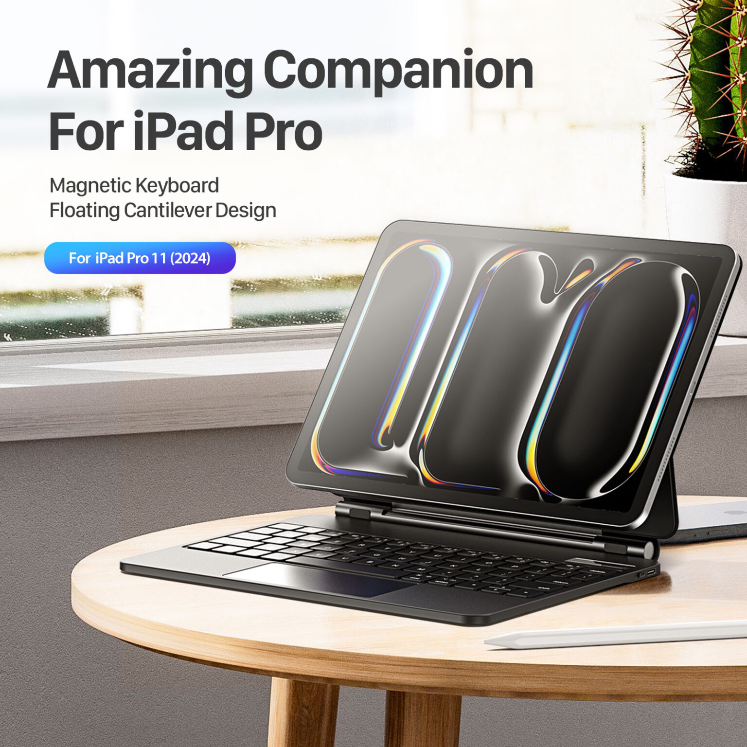 کاور کیبورد دار مدل MK Series مناسب برای آیپد پرو 11 2024 6 کاور کیبورد دار مدل MK Series مناسب برای آیپد پرو 11 2024